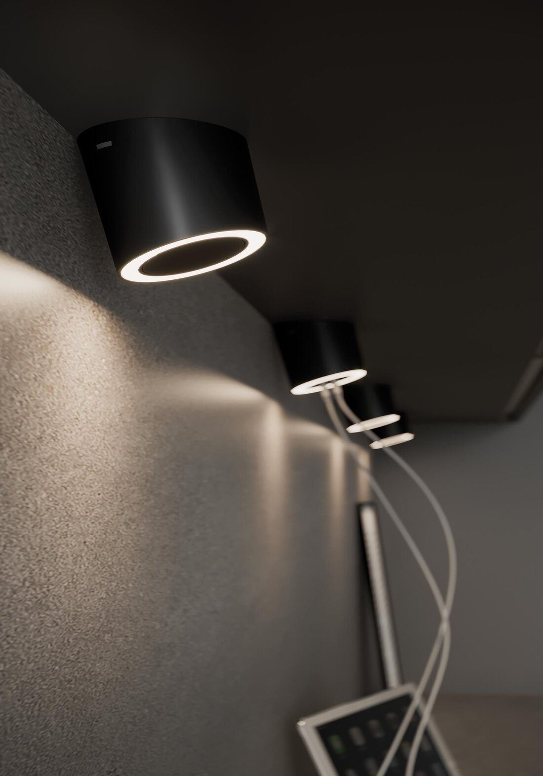 Lampada sottopensile con presa