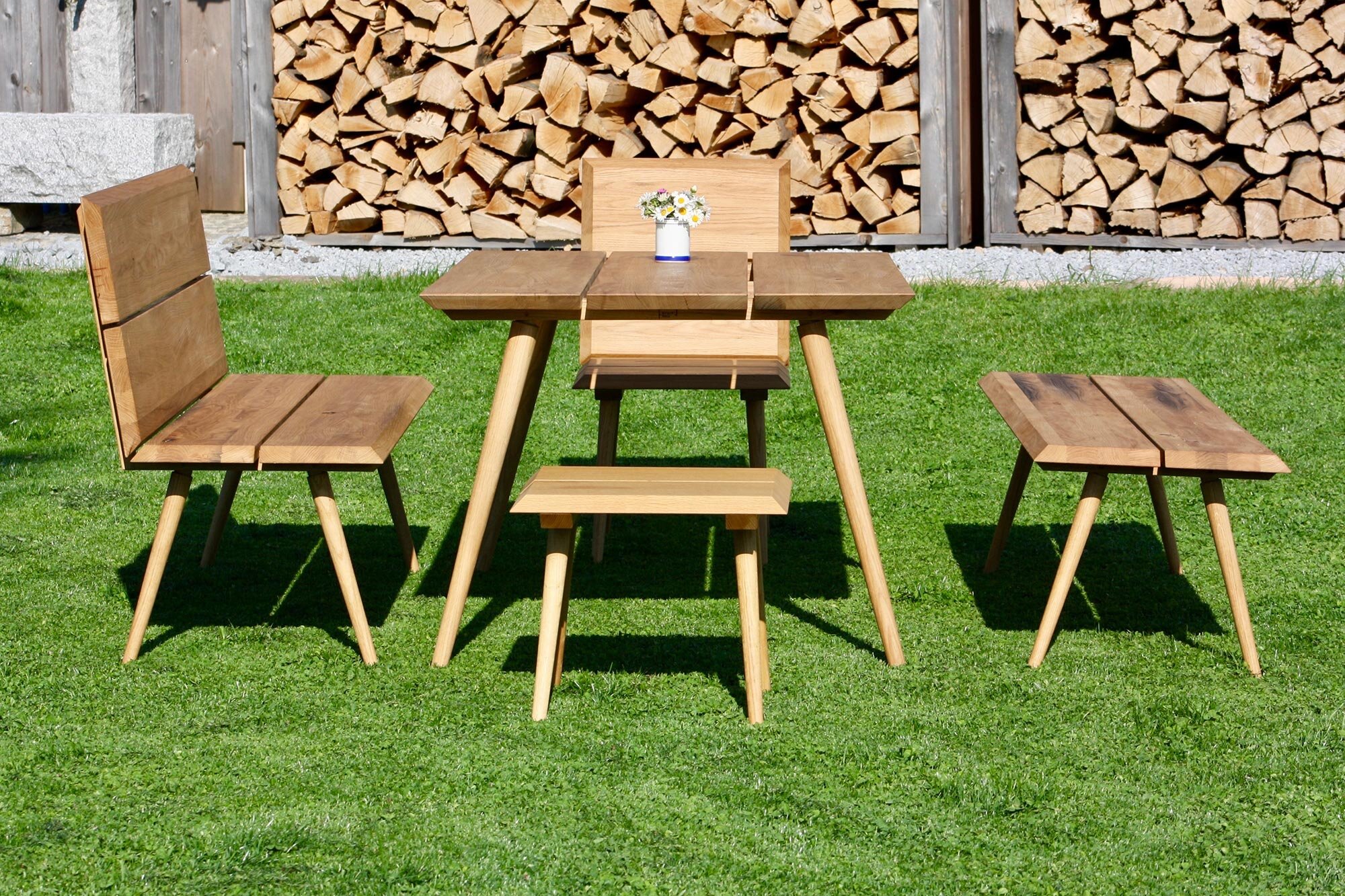 Vollholz Gartengarnitur